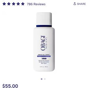 Obagi White Cleanser Bottle with Blue Accents